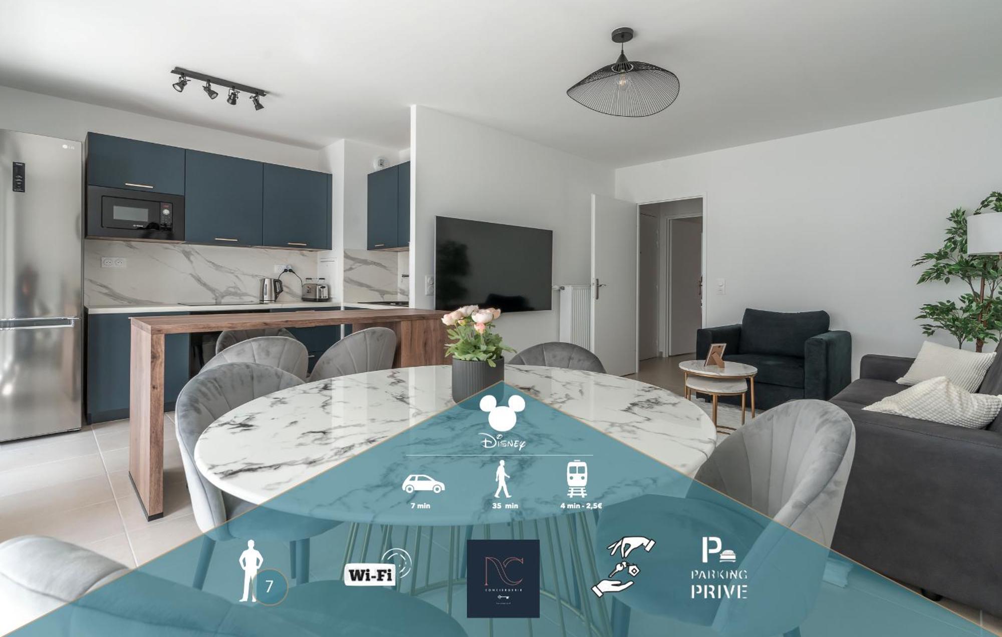 Appartamento Disneyland-paris 7pers, Parking, Wifi *